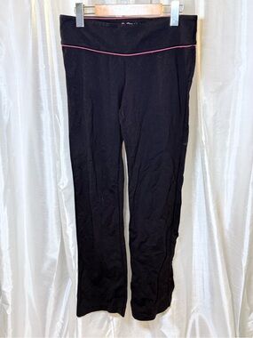 TNA Black Leggings with Pink Piping